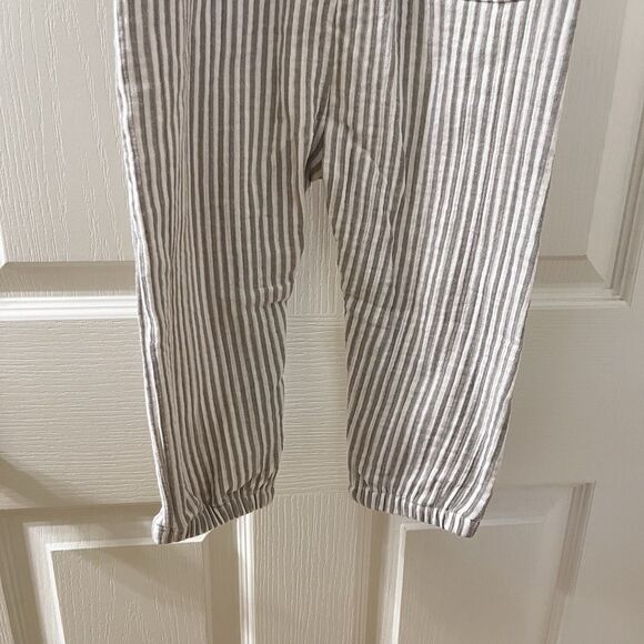 Rylee + Cru Olive Striped Cotton Baby Overalls Size 2-3 years - Picture 13 of 14